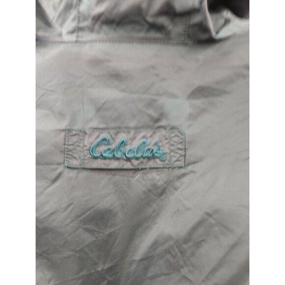 Cabelas Womens Nylon Hooded Jacket Waterproof Packable Lined Windbreaker Green M - Picture 7 of 16